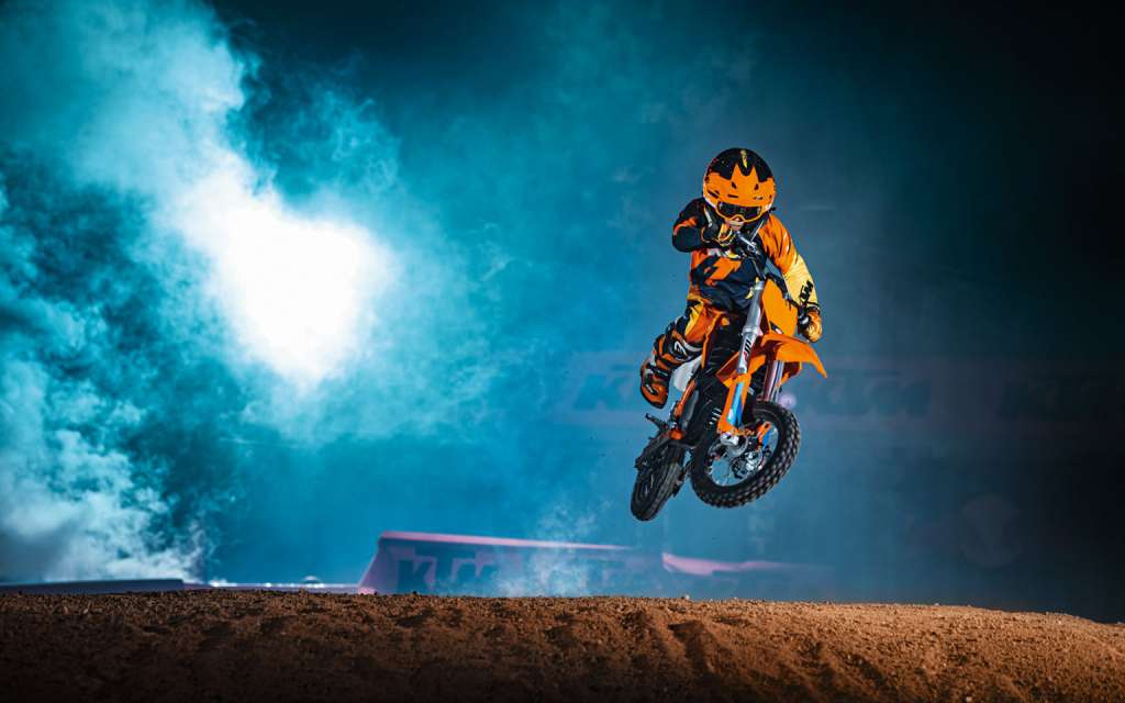 KTM electric motorcycle on trail - mobile e-bike repair service Phoenix Arizona